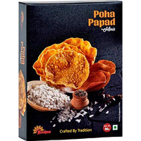 Roshnee Poha Papad Pack Of 3 X80 Gm 240 Gm | No Arifical Flavour,| No Artificial Colors,| Glutten Free,| No Preservatives | Just Fry Or Microwave And Eat |