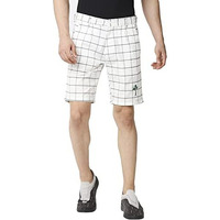 Thomas Scott Men's Checkered Slim Fit Seersucker Shorts White