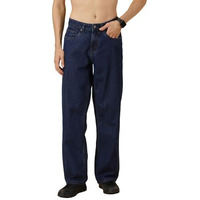 Thomas Scott Men's 100% Cotton Clean Look Baggy Jeans (Tsj078_Darkblue, 34)