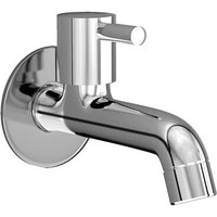 Plantex Long Body Bib Cock For Bathroom With Water Saving Aerator/Brass Spindle Bib Tap With Wall Flange And Teflon Tape For Bathroom (Mks-1272-Chrome)