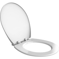 Plantex Polypropylene Western Toilet Seats For Bathroom/Toilet Seat/Commode Seat Cover - Oval Shape(Glossy White)