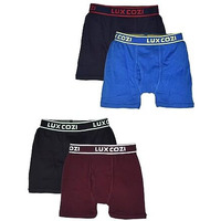 Lux Cozi Boy's Pack Of 4 Super Combed Cotton Outer Elastic Solid Trunk With Ultra Soft Waistband (Size : 75Cm) Multicolour