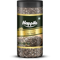 Happilo Premium Chia Seeds 500G Jar, Nutrient-Rich Superfood, Rich In Omega-3 Fatty Acids, Fiber, Protein