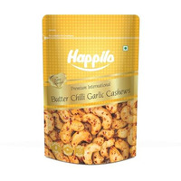 Happilo Premium International Butter Chilli Garlic Cashew 160G | Essential Nutrients Like Protein | Fiber | Healthy Fats | Perfect For Spice Lovers Remium Spicy Roasted Masala Cashew Nuts/Kaju Dry Fruit | Protein & Fiber Rich Chili Cashews| Crunchy Snack | No Artificial Colors, Flavors, Preservatives