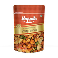 Happilo Party Snack 160G, Peanuts, Green Peas, Broad Beans, Crunchy And Flavorful, On-The-Go Snack
