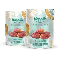 Happilo Essentials Classic Sultan Seedless Dates 500G (Pack Of 2), Exquisite Taste And Texture, Rich In Nutrient, Vitamins, Minerals And Fiber