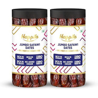 Happilo Premium Safawi Dates Jar 400G (Pack Of 2), Rich In Iron, Antixidants, Fiber And Vitamin, Chewy Texture, Natural Sweetness, No Added Preservatives