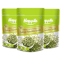 Happilo Premium Lightly Salted & Roasted Pumpkin Seeds 200G (Pack Of 3)