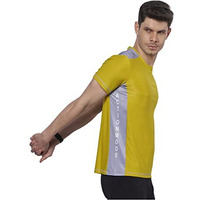 Domin8 Tshirt For Men | Basic Cut Out Shoulder T-Shirt For Boys | Tshirt For Men | Gym & Training Fit | Yellow - L