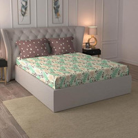 Trident Comfort Living Queen Sheet Set, 100% Cotton Bed Sheets For Double Bed, 3-Piece Set, 1 Bedsheet And 2 Pillowcases, Soft & Smooth 120 Thread Count, Queen Size Sheet, Serene Brown