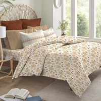 Trident Earth Lover King 3-Piece Bedsheet Set, 100% Cotton, Bedsheet For Double Bed (1 King Size Bedsheet With 2 Pillow Covers) Superior Softness, 144 Thread Count, Charbagh
