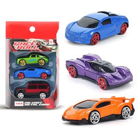 Wembley Mini Die Cast Car 1:64 Scale Free Wheel Toy Vehicle Play Set For Kids 3 4 5 Years & Above Small Metal Diecast Unbreakable Racing Car - Set Of 3, Random Colors