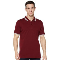 Fyltr Men's Solid Regular Fit Polo Shirt (Fylss23Mp-007_Maroon Magic