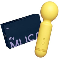 Mymuse Pop Mini Massager, Cordless Electric Machine, 10 Modes, Full Body Personal Wand Massage, Usb Rechargeable, Waterproof, Perfect For Gifting, 150 Day's Warranty - Lemon Tart