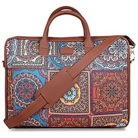 Zouk Laptop Bag For Women - Handmade Bag For 15.6 Inch Laptop, Macbook - Vegan Leather Office Bags With Detachable Shoulder Strap - Perfect Handbag For Ladies