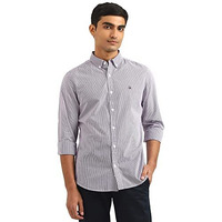 United Colors Of Benetton Men's Striped Slim Fit Regular (5Ns02U008I904_Wine Xl)