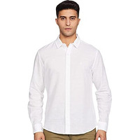 United Colors Of Benetton Men's Slim Shirt (5Ns05U008I901_White S)