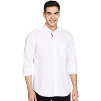 Max Men's Slim Fit Straight Shirt (Noosnoxwh_White, 40)