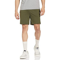 Max Men's Regular Fit Solid Cotton Lounge Shorts (Olive Green_M)