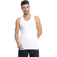 Van Heusen Sport Men Vest - 100% Combed Cotton - Pack Of 2 - Ultra Soft, Wider Straps, Solid_70022_White_L - Regular Fit