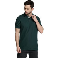 Van Heusen Athleisure Men Regular Fit Athleisure Colour Fresh Polo T-Shirt - 100% Combed Cotton Moisture Wicking, Ultra Soft_60032_Storm Green_M
