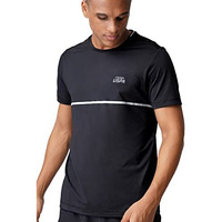 U.S. Polo Assn. Men Reflective Logo Polyester Spandex I715 Regular Fit T-Shirt - Pack Of 1 (Black L)
