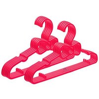 Heart Home Kids Mizano Plastic Non-Slip Clothes Hangers|Pack Of 10 (Pink)