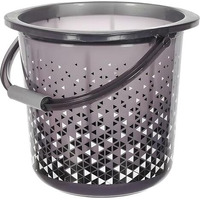 Kuber Industries Multiuses Tinted Print Plastic Bucket With Handle, 18 Litre (Black)-46Km0333,Standard