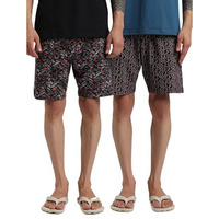 Bumchums Men's Bermuda Shorts (Zip Clasc Ptd Pack Of 2_Assorted_Xl)