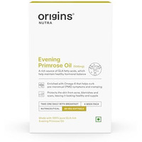 Origins Nutra Evening Primrose Oil | Supports Hormonal Balance, Helps Lower Pms Symptoms, Improves Skin Health| Evening Primrose Oil | Gmp Certified | For Men & Women | 28 Veg Soft Gels (Pack Of 1)
