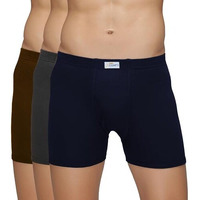 Amul Comfy Pack Of 3 Cotton Solid Men Trunk (Assorted)