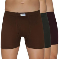 Amul Comfy Pack Of 3 Cotton Solid Men Trunk (Assorted)