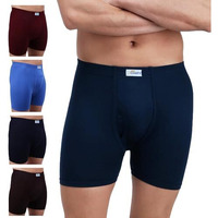 Amul Comfy Men's Pure Cotton Solid Trunks Innerelastic - Pack Of 5 (Airforce,Coffee Brown,Navy, Sky Blue, Maroon | 85)