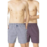 Van Heusen Men's Checkered Boxers (Color & Print May Vary) (Pack Of 2) (10111_Assorted_Xl)