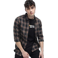 Ketch Men's Slim Fit Shirt (Khsh000536_Black S)