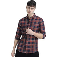 Ketch Men's Cotton Slim Fit Shirt (Khsh000541_Blue Xl)