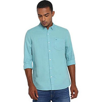 Lee Men's Regular Shirt (Lmsh000950_Blue M)