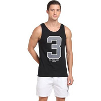 U.S. Polo Assn. Mens Brand Print Cotton 1617 Vest - Pack Of 1 (Black L)
