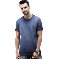The Bear House Men's Blueregular Fit Slim Cotton T-Shirt