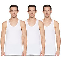 Van Heusen Men Anti Bacterial Fitted Vest-100% Combed Cotton-Pack Of 3-Moisture Wicking, Soft Handfeel_10071_White_L
