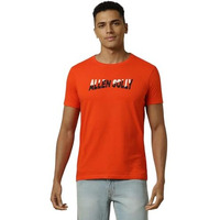 Allen Solly Men's Cotton Regular Fit T-Shirt (Alkcvsgfq56382_Orange_Medium)