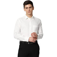 Peter England Men's Solid Regular Fit Shirt (Pesfonub175471_Beige 42)
