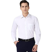 Peter England Men's Solid Regular Fit Shirt (Pesfonubq54919_White 42)
