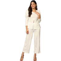 Leriya Fashion Ethnic Co Ord Set | Co Ord Set for Women | Night Dress for Women | Night Wear for Women | Payjama Set for Women | Women Two-Piece Outfits | Coord Sets (Medium, White)