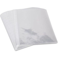 Neomate Heavy Duty 100 Micron Document Sleeves | 50 Pcs A4 Transparent Sheet Protectors with 11-Hole Punched for Ring Files | Waterproof Clear Sleeves for Certificates & Documents