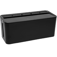 Neomate Cable Management Box | Cord Organizer for Power Strips, Surge Protectors, Extension Boards, and Routers | Child-Safe TV Cord Box for Home, Office, and Desktop Use | Black