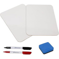 Neomate Dry Erase Lap Boards | 9x12 Inch, Pack of 2 | Includes 2 Boards, 2 Markers, 1 Eraser | Portable Double-Sided Whiteboard for Kids, Students & Teachers