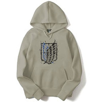 ADRO Men's Cotton Neck Hooded Sweatshirt (H22-1-WINN-CH_Beige_L)