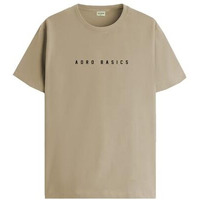 ADRO Men's Solid Regular Fit T-Shirt (RN24-AR2-BE_Beige
