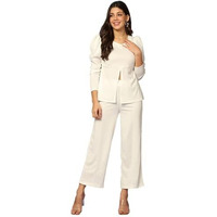Leriya Fashion Ethnic Co Ord Set | Co Ord Set for Women | Night Dress for Women | Night Wear for Women | Payjama Set for Women | Women Two-Piece Outfits | Coord Sets (X-Large, White)